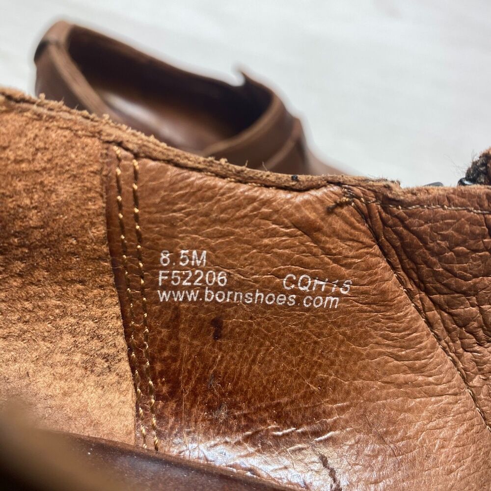 Born Timmons‎ Ankle Boots Women’s Size 8.5M Brown Leather Block Heel Comfort - Picture 8 of 10